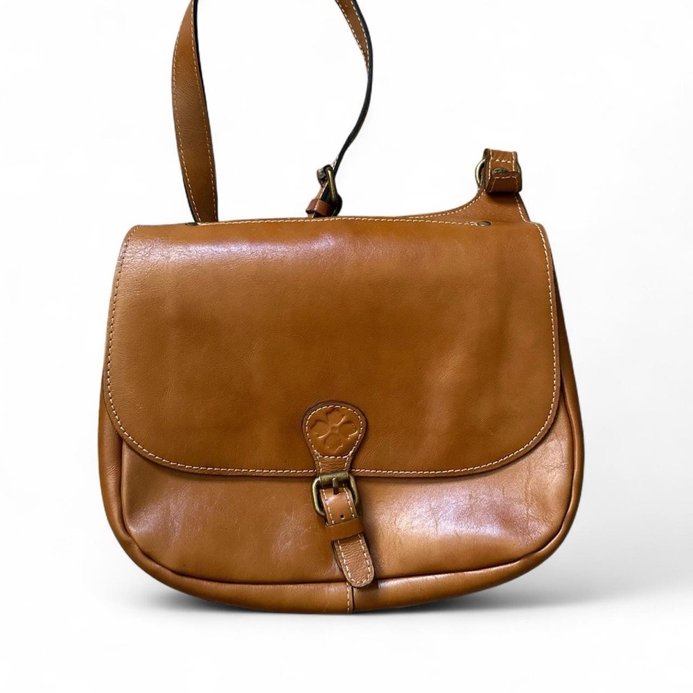 Patricia Nash Elegant Tan Leather Shoulder Bag